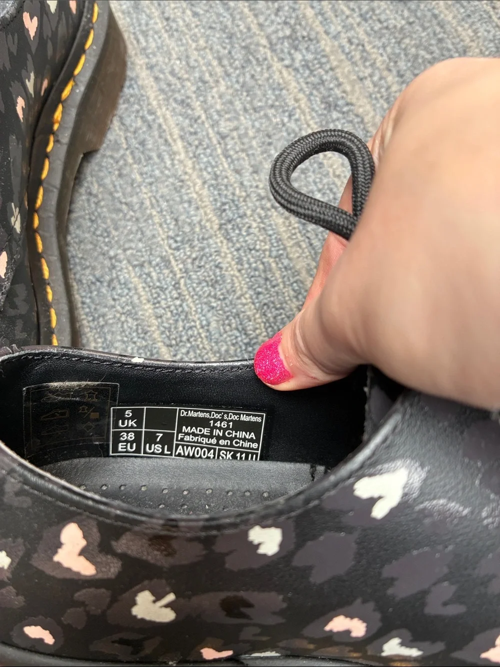 Dr martens heart cheetah print oxfords
